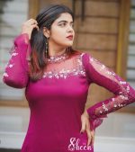 pink shade A-line gown - Image 2