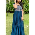 Aqua blue gown
