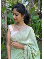 Pista green Uppada silk saree - Image 2
