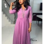Pastel purple georgette Anarkali