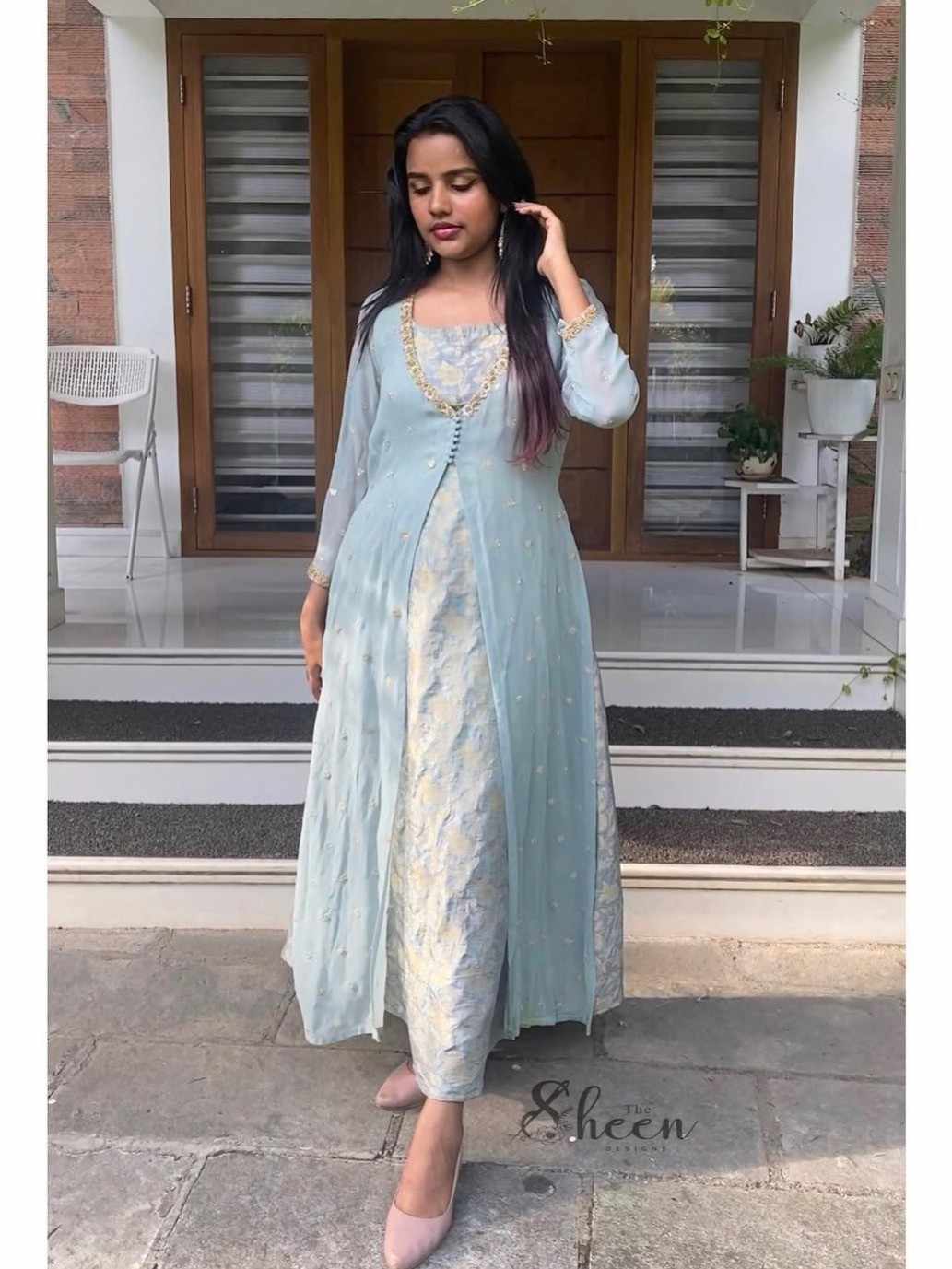 B14AD6B5-2523-4091-ABE7-740591628B39 (1) Pastel green A-line kurti - Image 1