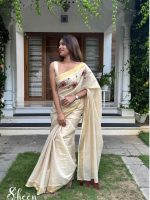semi-tissue saree