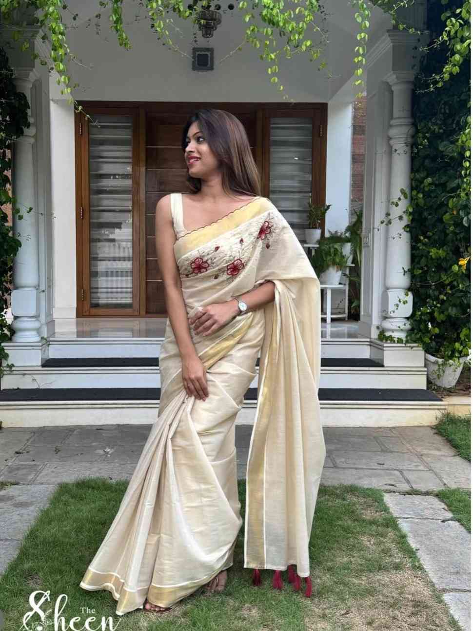 B483DB58-F45C-4ED2-A6B9-458836231F38 (1) semi-tissue saree - Image 1
