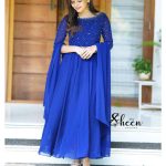 Blue panel-cut kurti