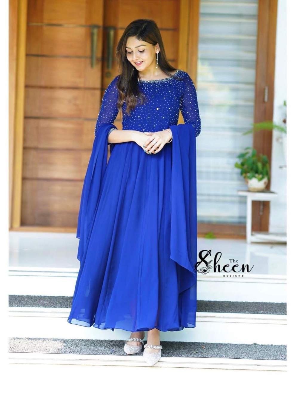 BD2D466F-04F1-43F3-9E54-FC1FFCB14A28 (1) Blue panel-cut kurti - Image 1