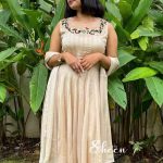 Light golden panel-cut kurti