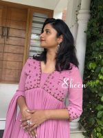 Pink shade faux georgette  kurti - Image 2