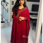 Reddish maroon georgette kurti