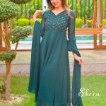 Bottlegreen faux georgette