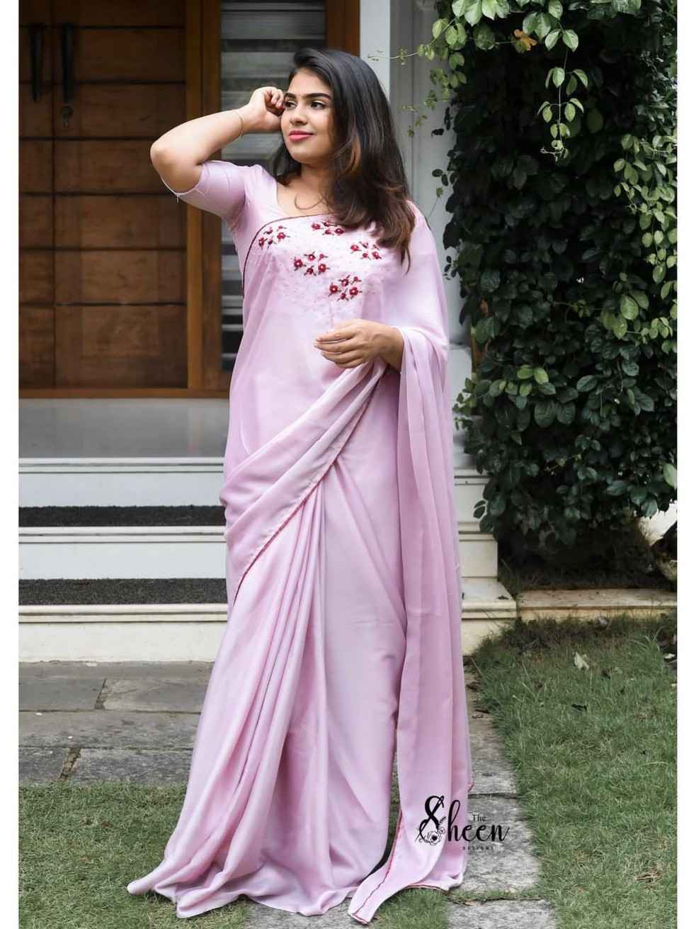 D406016A-8CB5-427E-9C99-215A7D937D6F (1) Pastel semi-silk saree - Image 1