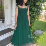 Green panel-cut kurti