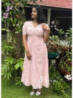 Blush Pink net cotta frock