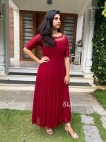 Red panel-cut kurti