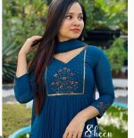Teal Blue kurti - Image 2