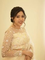 light golden shade half saree - Image 2