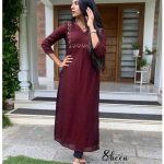 brown badri silk kurti