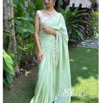 Pista green Uppada silk saree