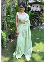 Pista green Uppada silk saree