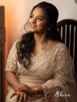 Pastel pink bridal saree - Image 3