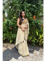 Elegant semi-tissue saree