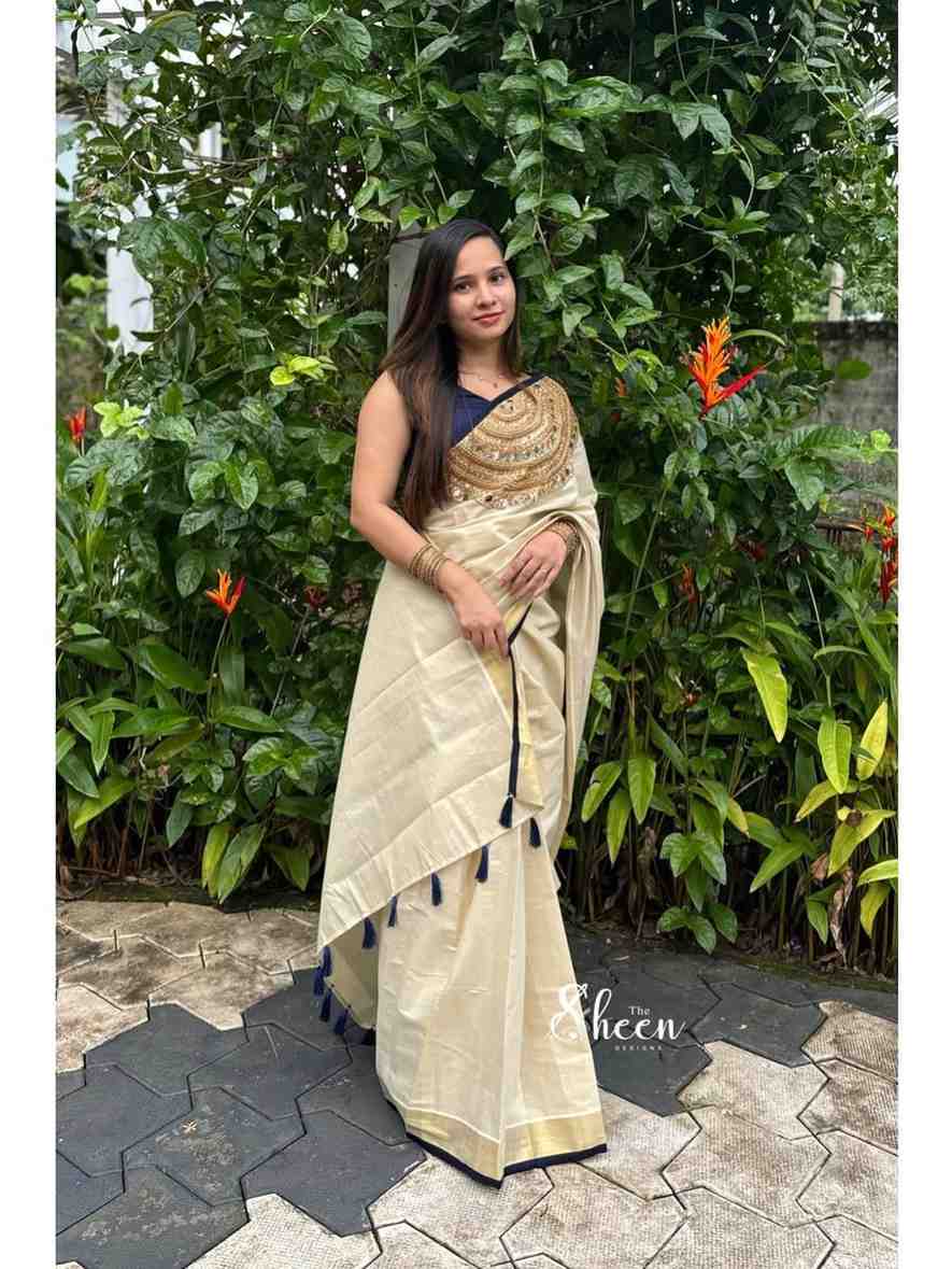 FE999C11-62A3-4775-8A5C-B6DF8E54D101 (1) Elegant semi-tissue saree - Image 1