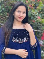 blue faux georgette kurti - Image 2