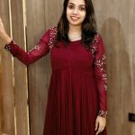reddish-maroon kurti