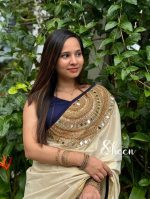 Elegant semi-tissue saree - Image 2