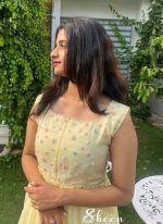 Pastel yellow organza gown - Image 2