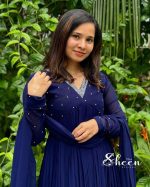 blue faux georgette kurti - Image 2