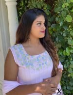 Baby pink panel-cut kurti - Image 2