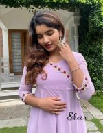 Lavender umbrella-cut kurti - Image 2