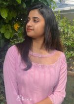 Pastel pink panel-cut kurti - Image 2