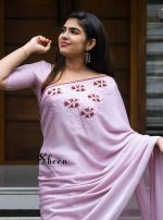 Pastel semi-silk saree - Image 2