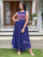 Blue georgette gown