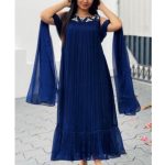 Blue silky georgette kurti