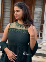 Green faux georgette kurti - Image 2