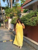 Sunny yellow maxi dress