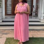 Pink georgette kurti