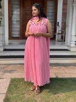 Pink georgette kurti