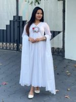 White net cotta kurti