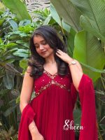 Reddish marron georgette kurti - Image 2