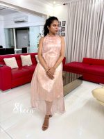 Champagne pink organza outfit