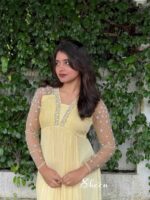 light yellow georgette kurti - Image 2