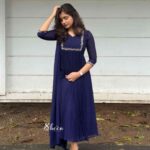 Blue faux georgette kurti