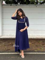 Blue faux georgette kurti