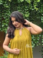 Mustard green mul-cotton outfit - Image 2