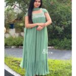 Mint green georgette dress