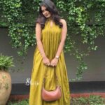 Mustard green mul-cotton outfit
