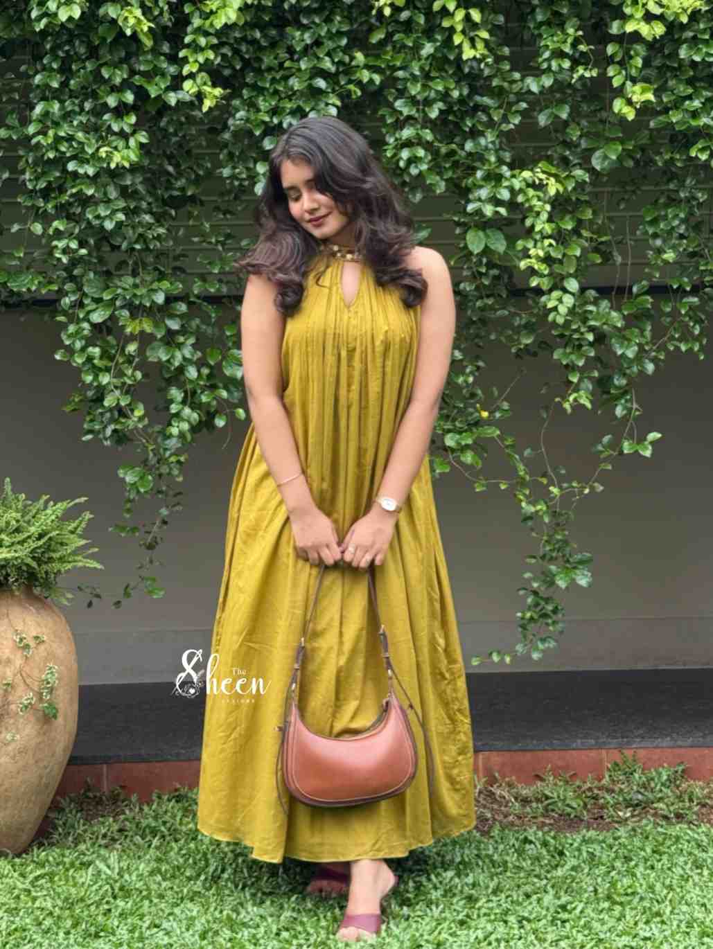 8444C0DD-0657-4892-B262-D700DFD5777C Mustard green mul-cotton outfit - Image 1